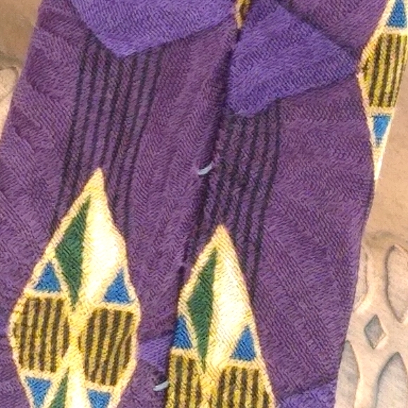 Barrington 100% Silk Purple Jacquard Geometric Foulard Necktie Men's Tie - Picture 11 of 12